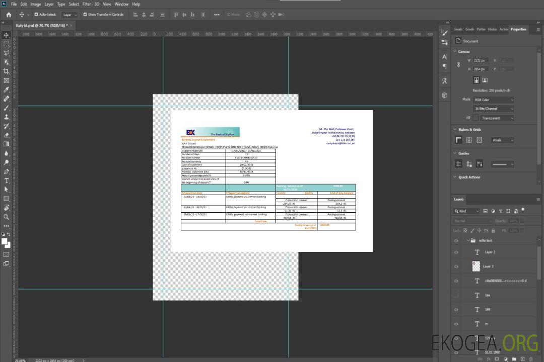 Pakistan La Banque de Khyber excel pdf template